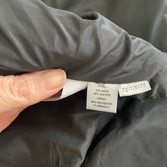 Ann Taylor Black Speckled Wool Blend A Line Skirt EUC 12P - Picture 4 of 4